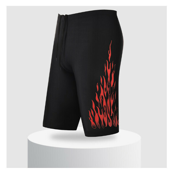 Popular five-cent boxer swimming trunks [2XL-4XL size] [No. 1 red] (contact customer service after placing the order to confirm the delivery size)