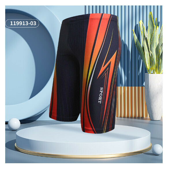 Popular five-cent boxer swimming trunks [XL-3XL size] [03 lightning letters] (contact customer service after placing the order to confirm the delivery size)