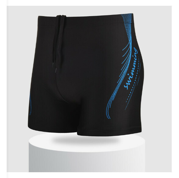 Popular adult boxer swimming trunks [L-2XL size] [Lake Blue] (contact customer service after placing the order to confirm the delivery size)