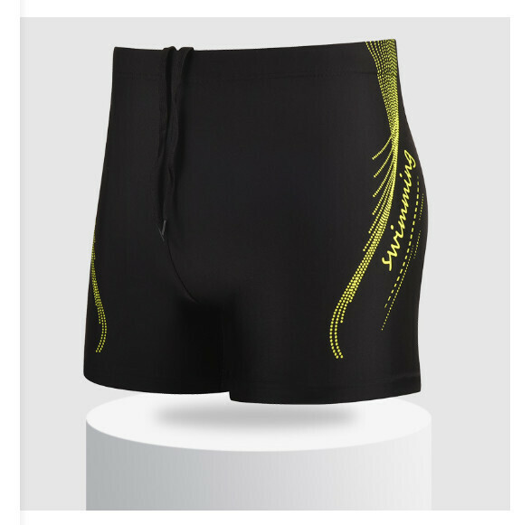 Popular adult boxer swimming trunks [L-2XL size] [yellow] (contact customer service after placing the order to confirm the delivery size)