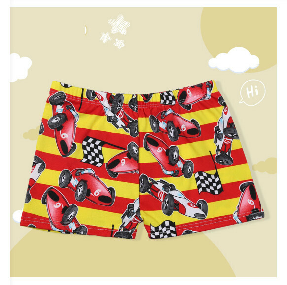 Hot recommended children's boxer swimming trunks [one size fits all (height 90-120CM, 25-45 pounds)] [striped racing-26]