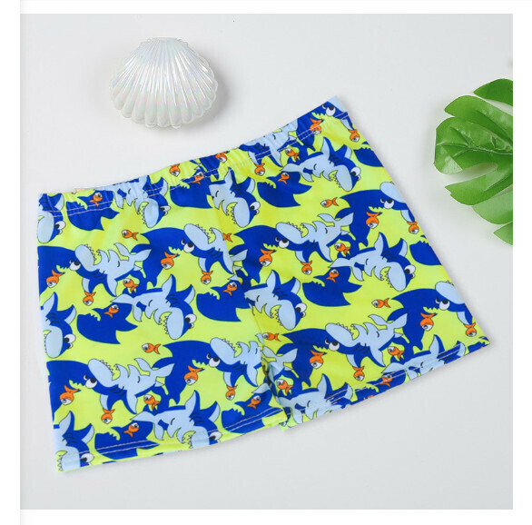 Hot recommended children's boxer swimming trunks [one size fits all (height 90-120CM, 25-45 pounds)] [cyan-30]