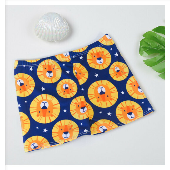 Hot recommended children's boxer swimming trunks [one size fits all (height 90-120CM, 25-45 pounds)] [yellow bottom alien-33]