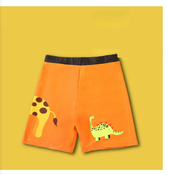 Popular children's boxer swimming trunks [one size fits all (height 100-120CM, 30-70 pounds)] [orange bottom giraffe]