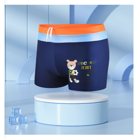 Hot recommended children's boxer swimming trunks [L-XL size] [Navy Blue] (contact customer service after placing the order to confirm the delivery size)