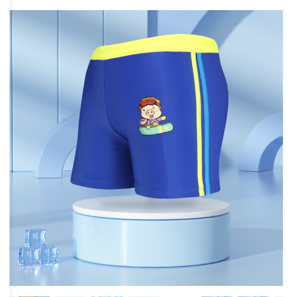 Hot recommended children's boxer swimming trunks [L-XL size] [YKZT09162 sapphire blue bottom + lake blue] (contact customer service after placing the order to confirm the delivery size)