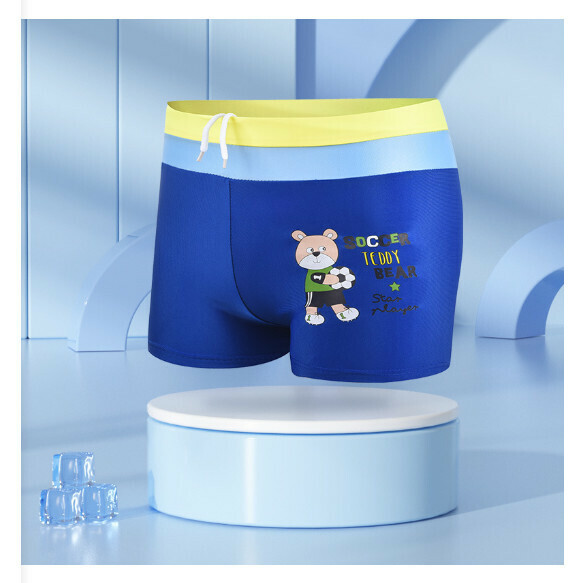 Hot recommended children's boxer swimming trunks [L-XL size] [Sapphire Blue] (contact customer service after placing the order to confirm the delivery size)
