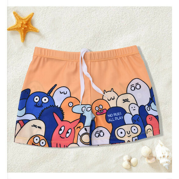 Hot recommended children's boxer swimming trunks [L-XL size] [turmeric] (contact customer service after placing the order to confirm the delivery size)