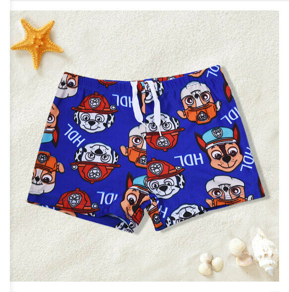 Hot recommended children's boxer swimming trunks [one size fits all (height 110-130CM, 30-50 pounds)] [sapphire blue puppy]