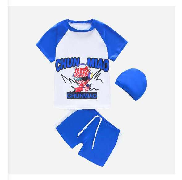Hot recommended children's split short-sleeved swimsuit [M-XL size] [NT11563 white] (contact customer service after placing the order to confirm the delivery size)
