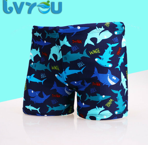 熱推兒童平角游泳褲【M-XXL】【藏青鯊魚】(下單後聯絡客服確認發貨尺碼) 