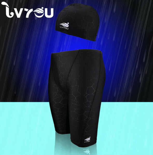 Hot-selling boxer quick-drying swimming trunks [XL-4XL] [50% water corrugated pants + cap] (contact customer service after placing the order to confirm the delivery size)