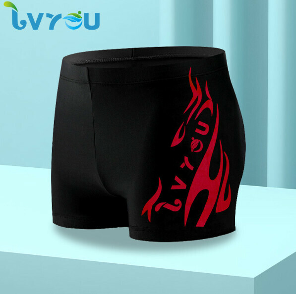 Hot recommended boxer swimming trunks [L-4XL] [8701-2# boxer red label single pants] (contact customer service after placing the order to confirm the delivery size)