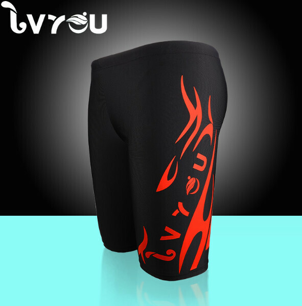 Hot recommended boxer swimming trunks [L-4XL] [8702-2# five-point red label single pants] (contact customer service after placing the order to confirm the delivery size)