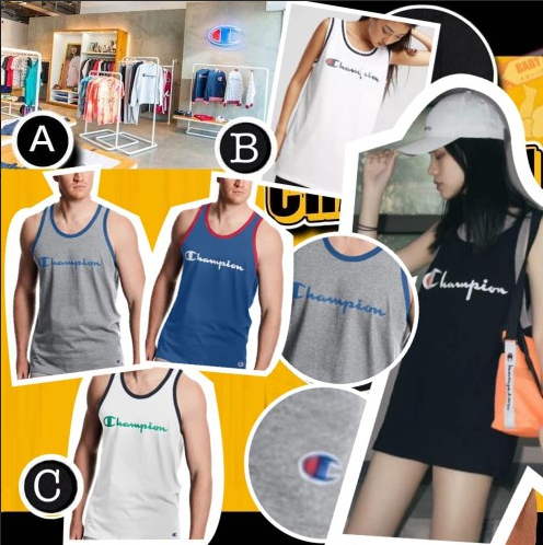 【現貨】champion B071001 男裝草字背心上衣(隨機)