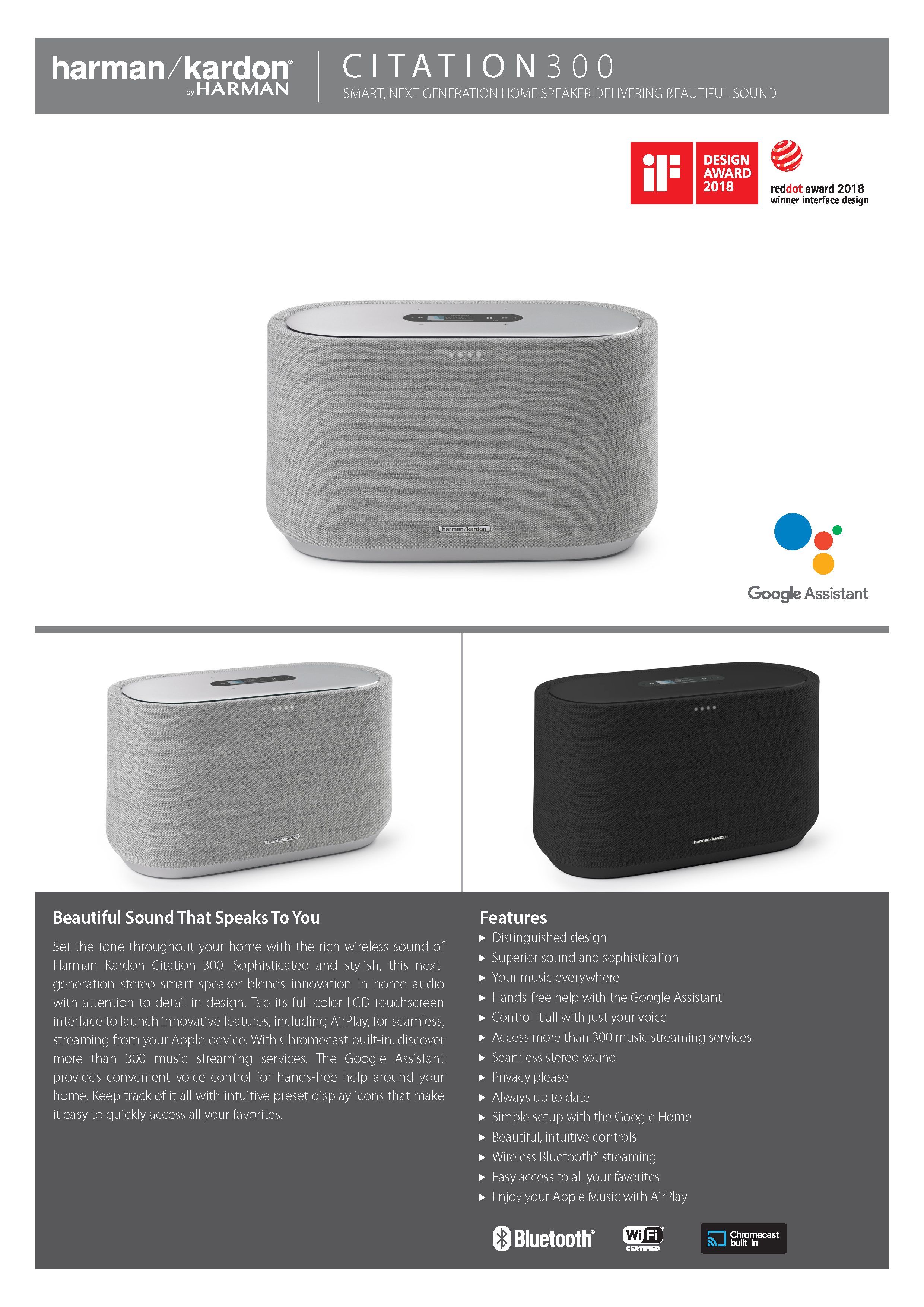 Harman Kardon Citation 300 Specification 1