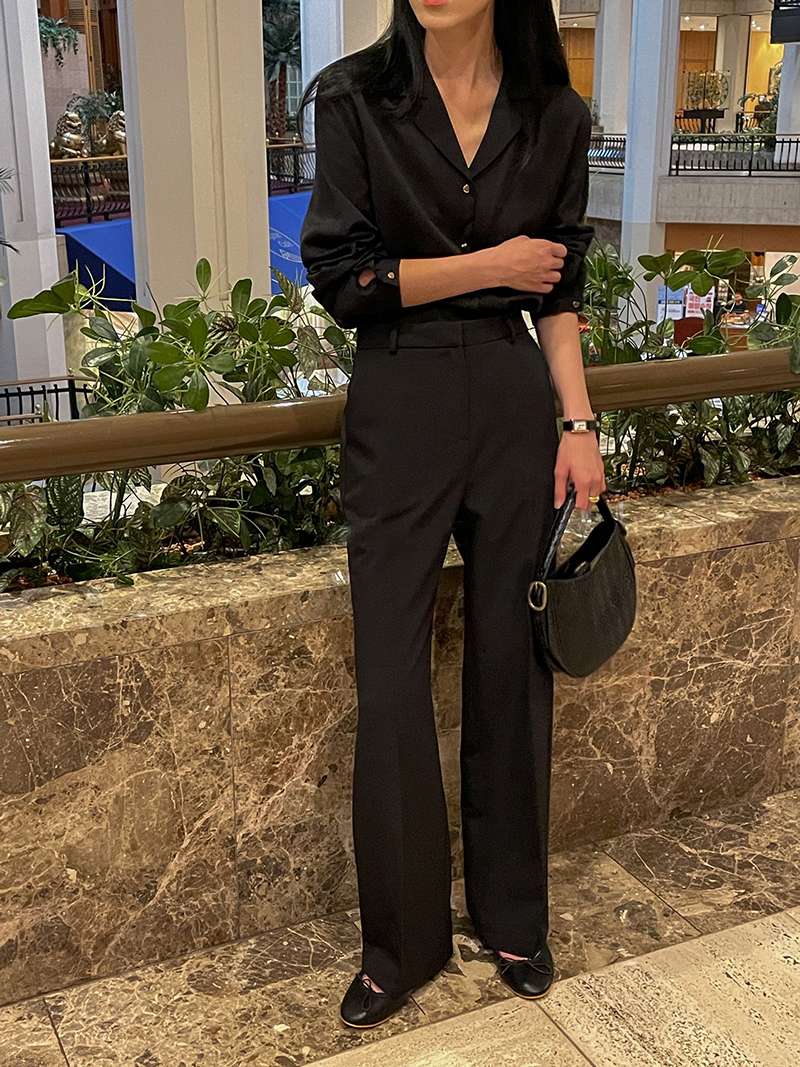 [現貨] 氣質修身直筒西裝褲 [ 2色 / S ]