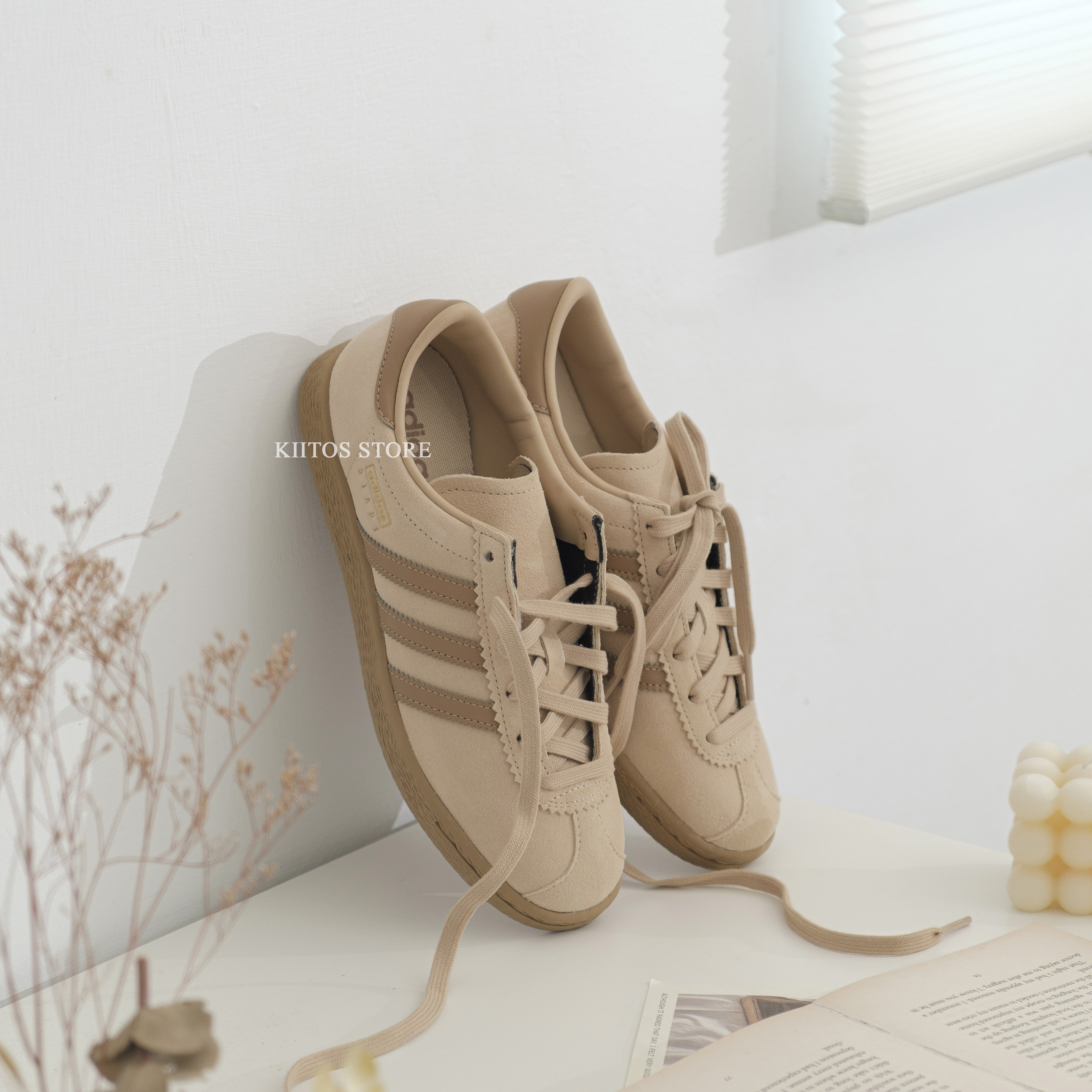 【現貨】ADIDAS ORIGINALS STADT 麥芽牛奶 T頭鞋 扁鞋 低筒休閒鞋 JI1886