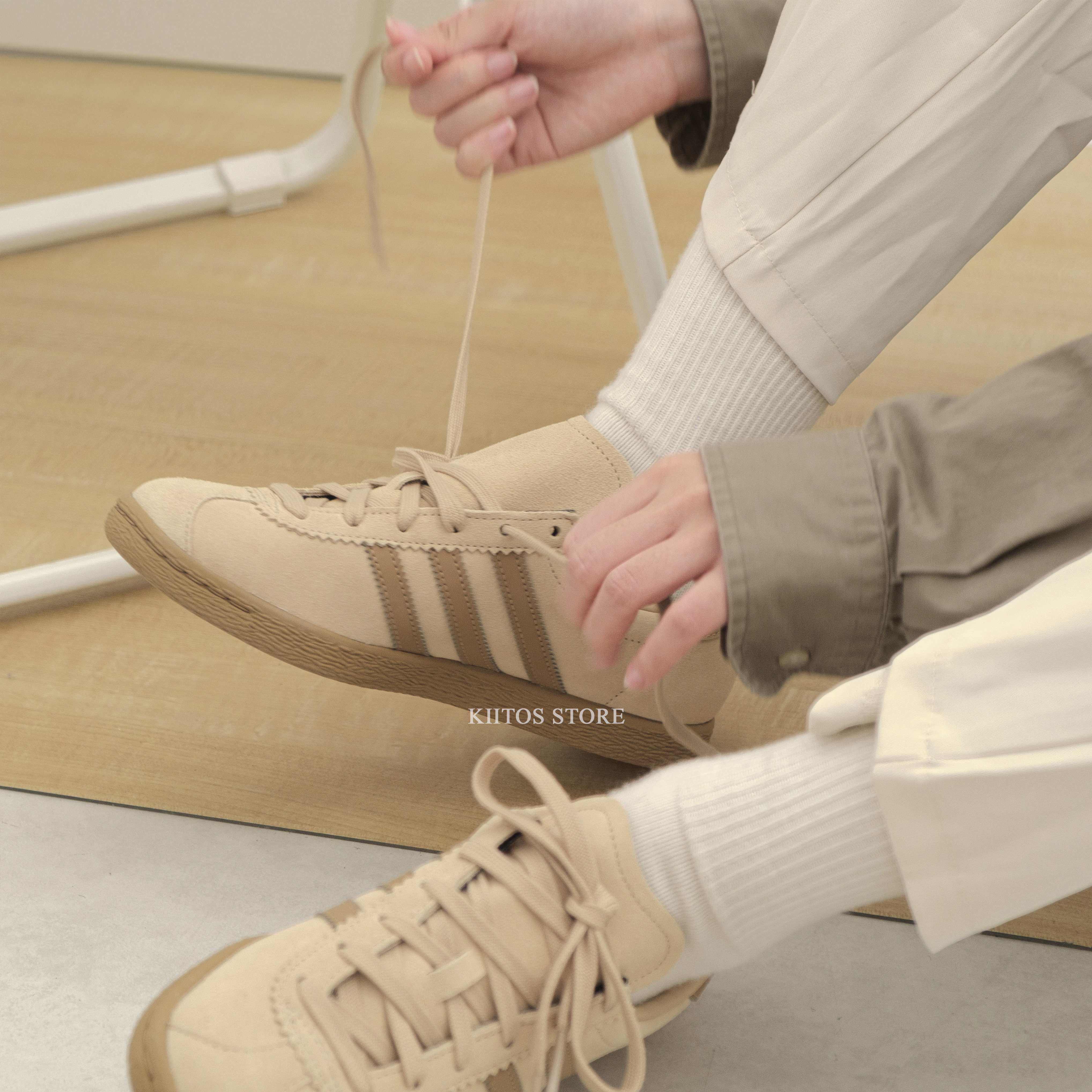 【現貨】ADIDAS ORIGINALS STADT 麥芽牛奶 T頭鞋 扁鞋 低筒休閒鞋 JI1886