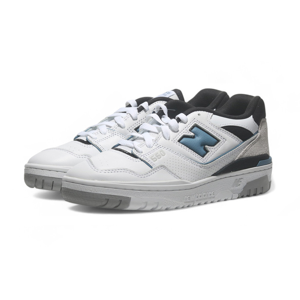NEW BALANCE 休閒鞋 NB 550 白黑藍 復古 情侶鞋 男女 BB550ESF