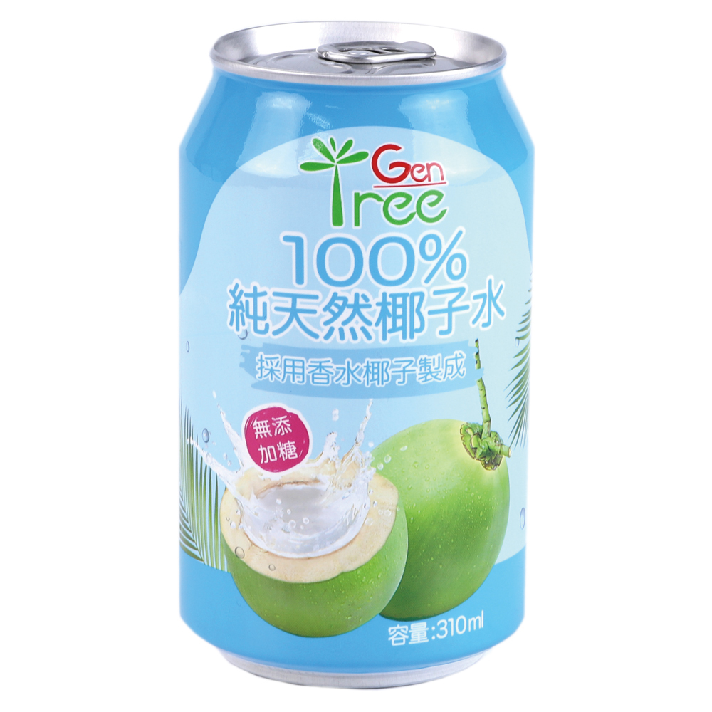 GenTree金樹】100%純天然椰子水消暑解渴清爽無負擔(24瓶x310ml/箱)