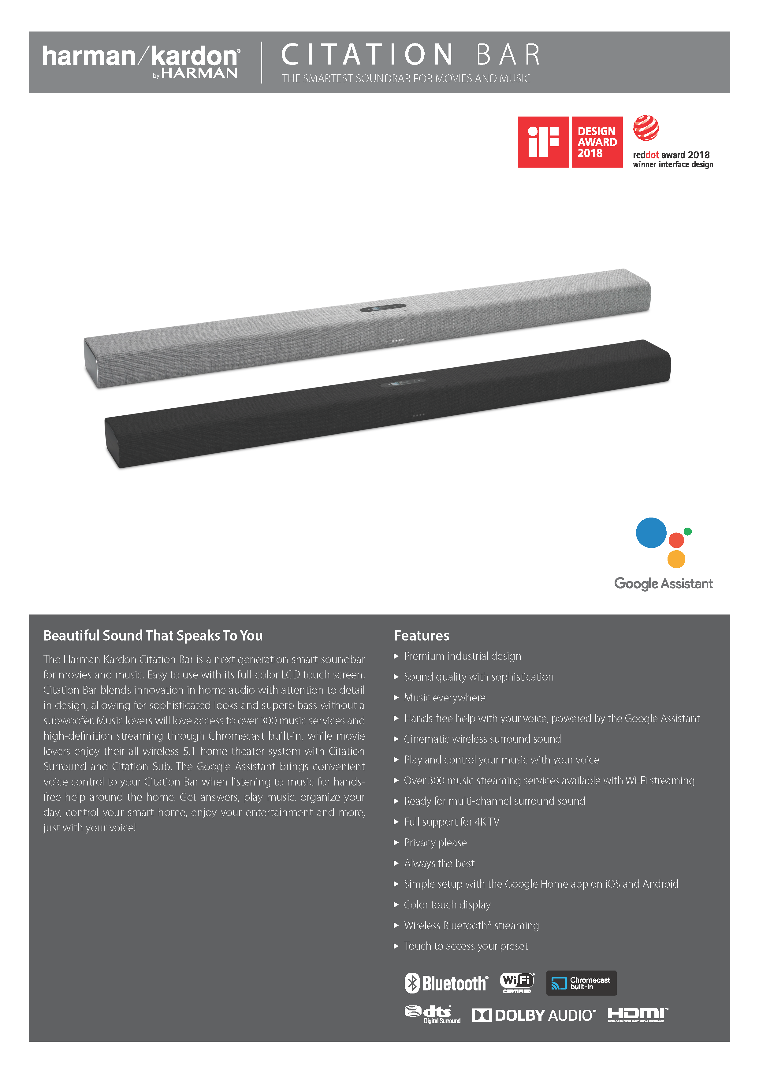 Harman Kardon Citation Bar Specification 1