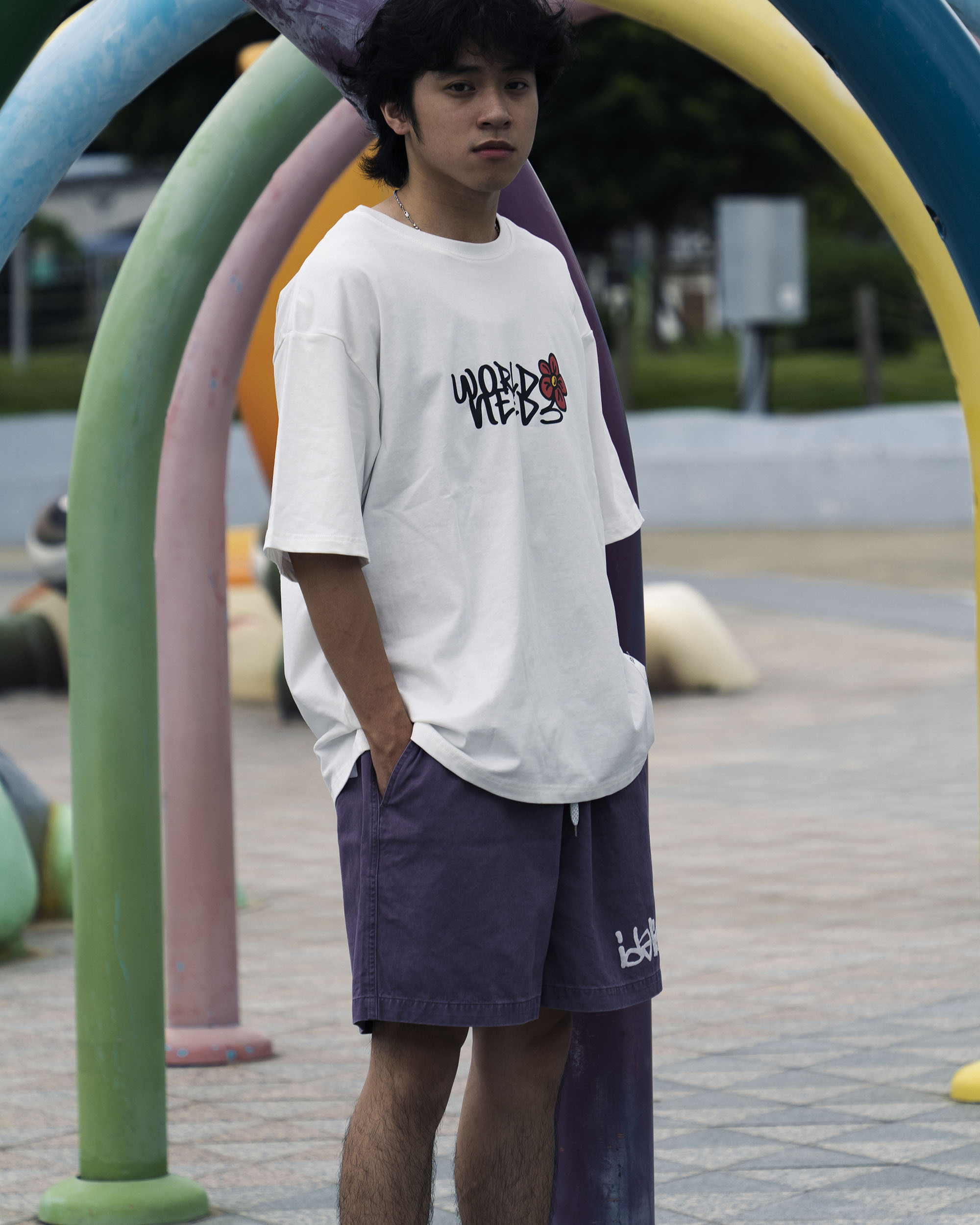 idealism Flower Tee 白色 粉色 霧藍 花圖上衣【ID24012】