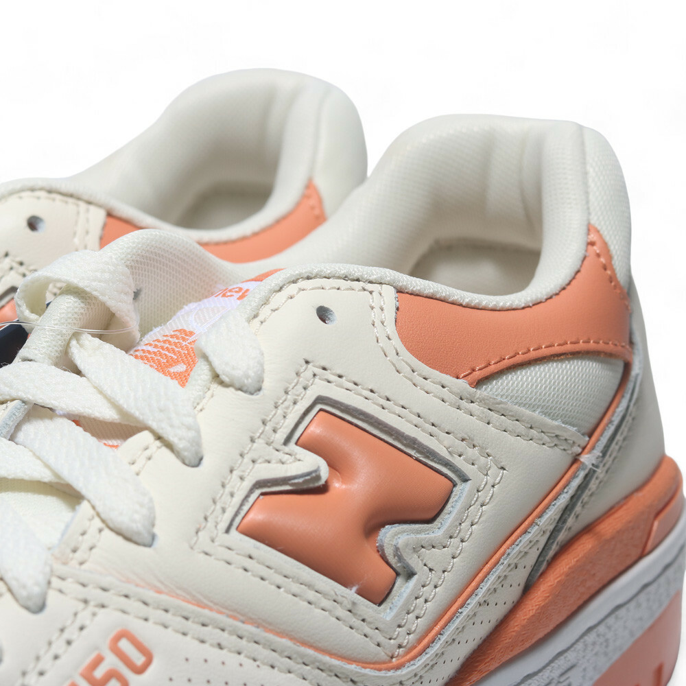 NEW BALANCE 休閒鞋 NB 550 米色 橘 皮革 復古鞋 女 BBW550AJ
