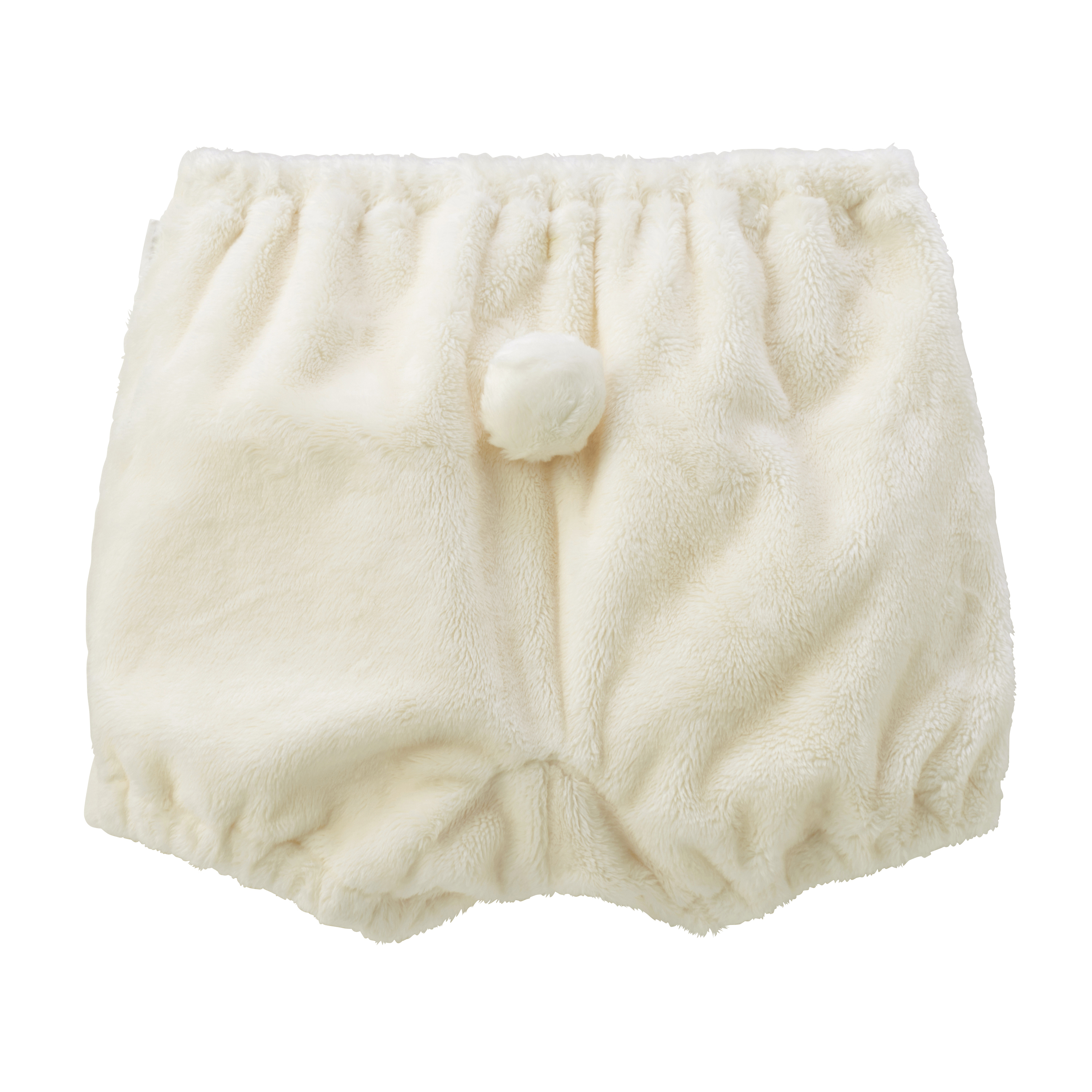 極細絨燈籠褲-白