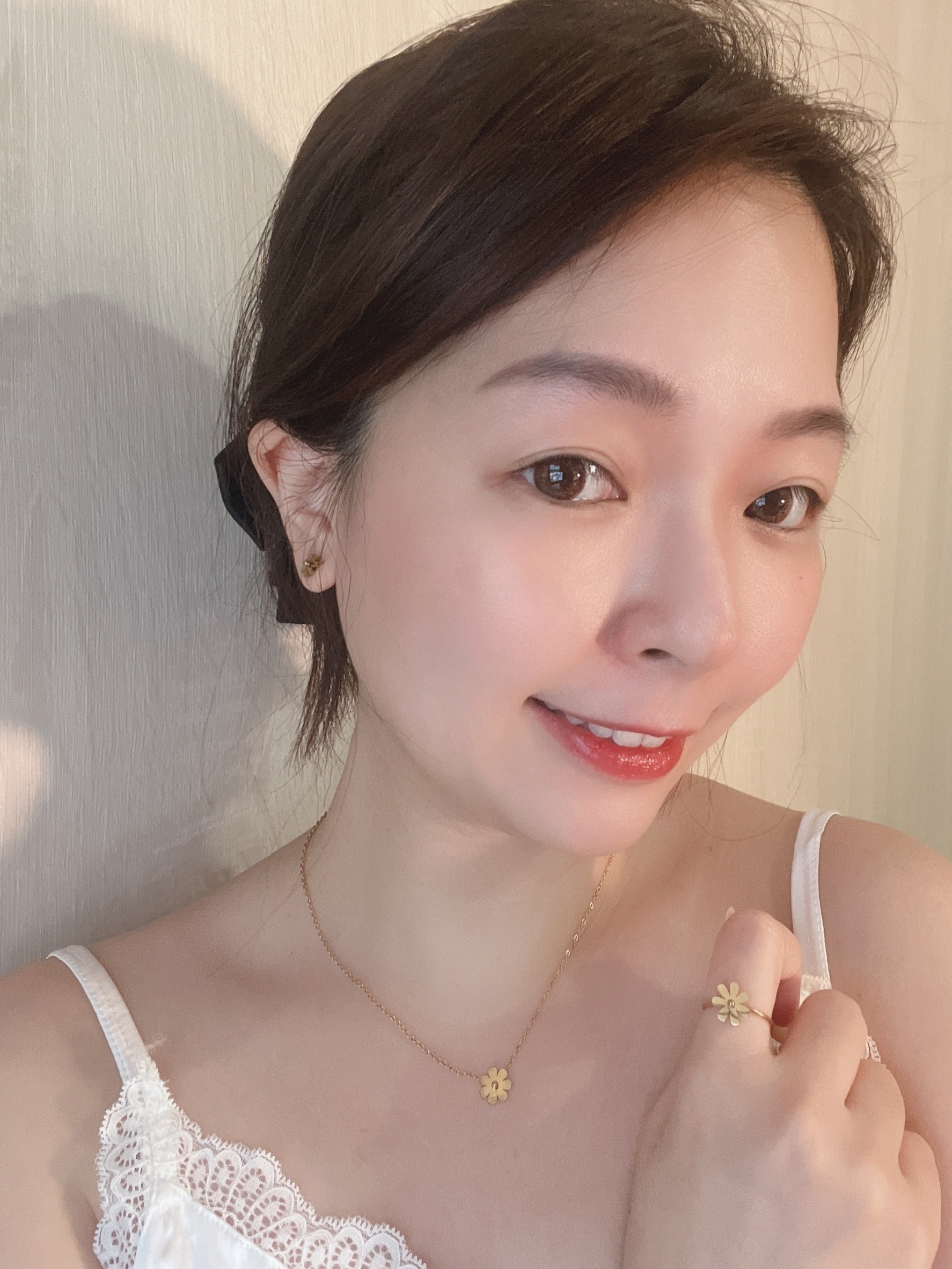 小雛菊Belides金色不褪色鈦鋼項鍊