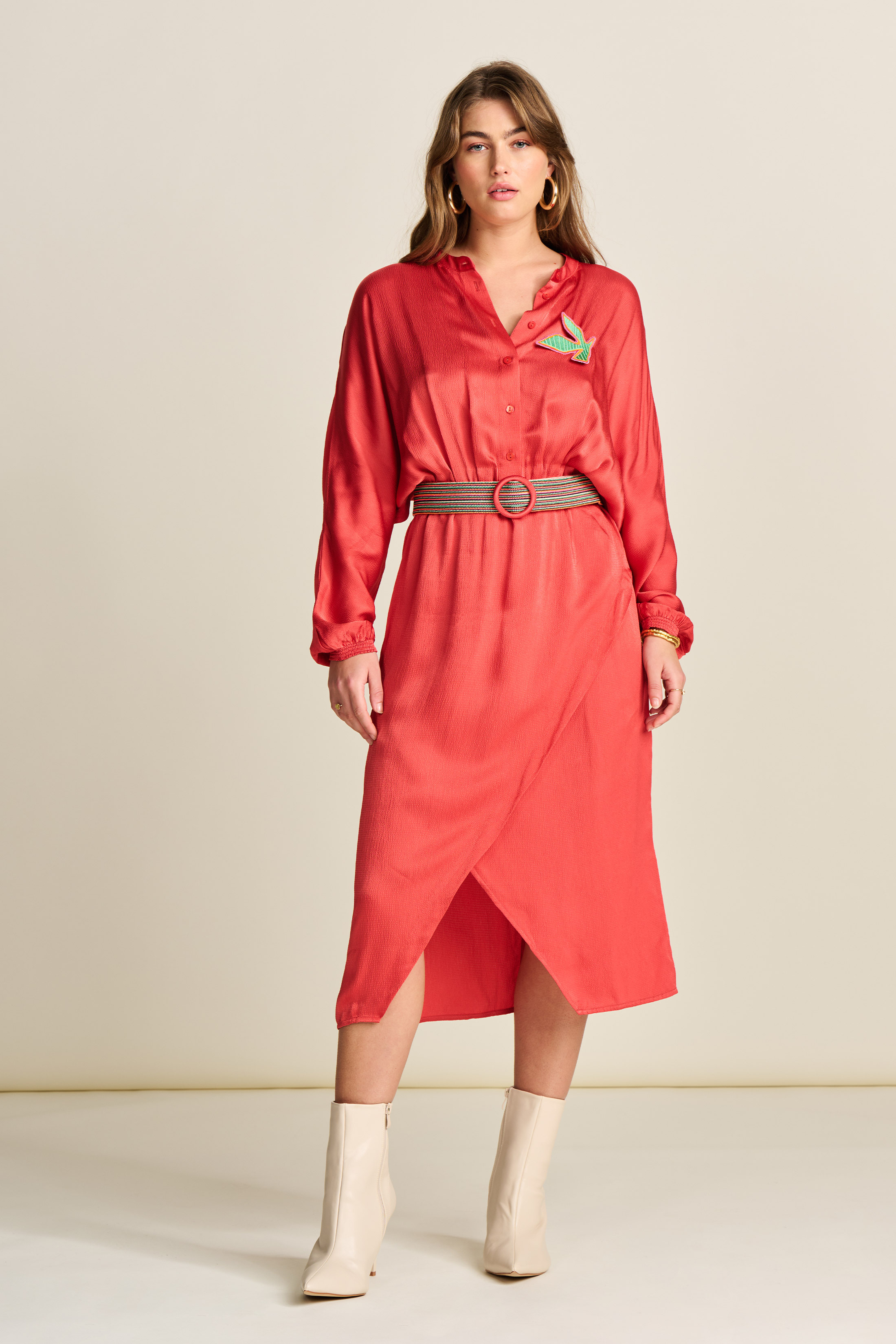 POM 開衩恤衫連身裙