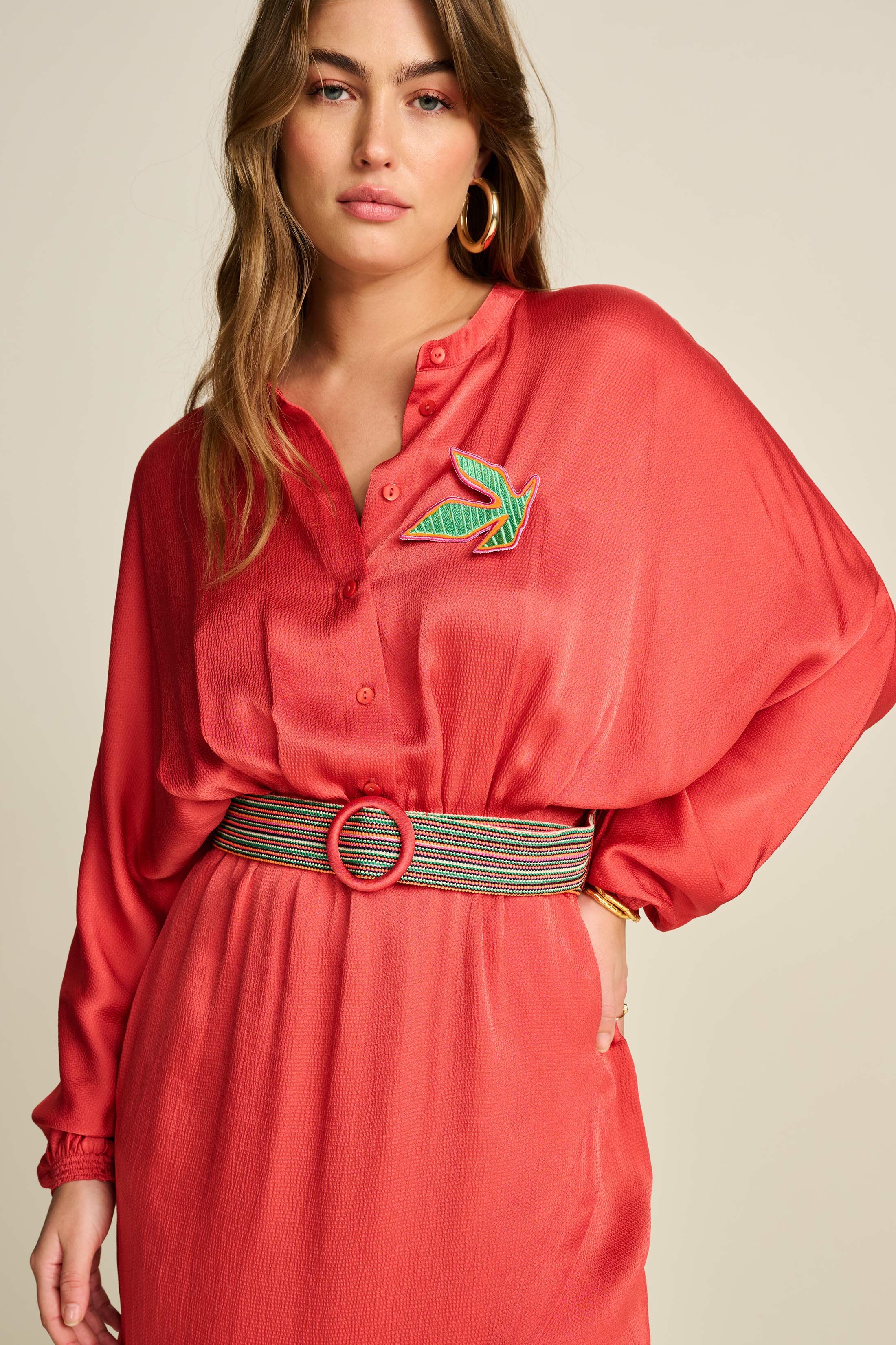 POM 開衩恤衫連身裙