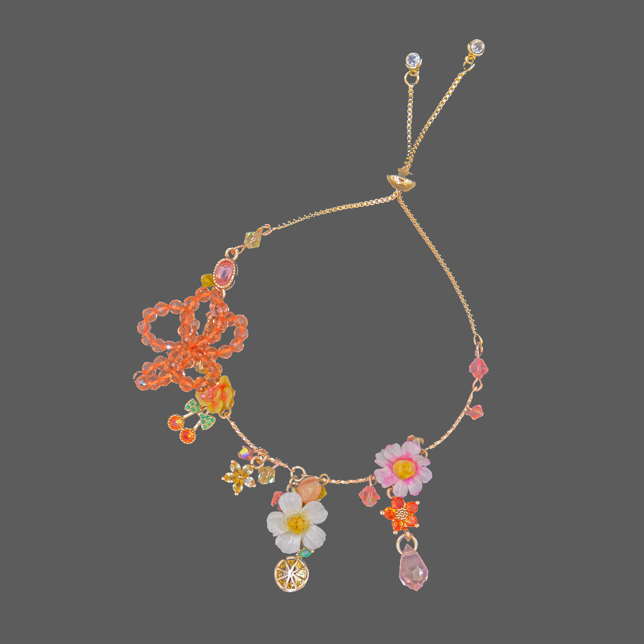 Orchard Wander Beaded Flower Bracelet