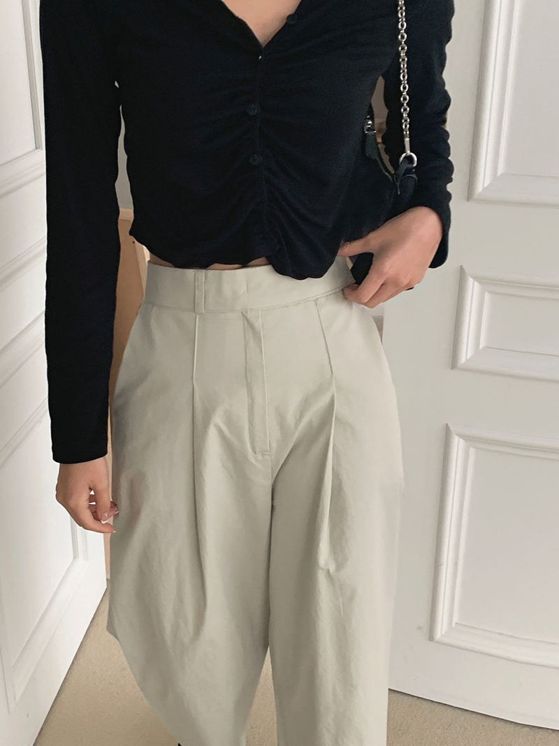 [現貨] 舒適打摺寬褲 [ 2色 / S ]