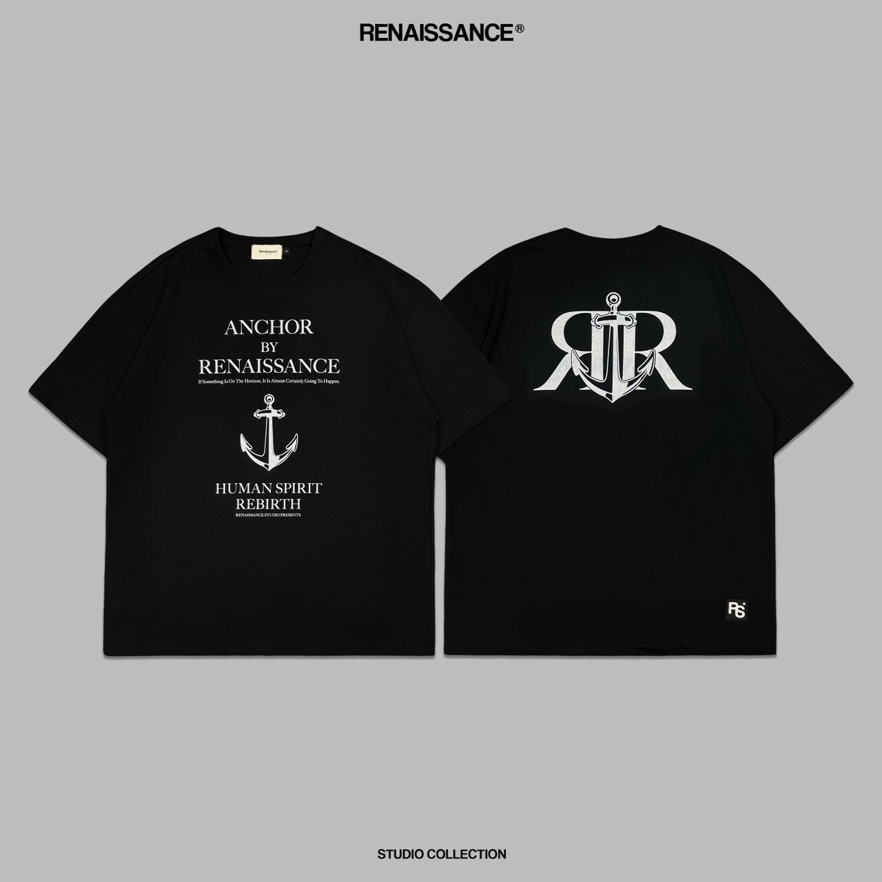 RENAISSANCE  船錨雙R標語短袖 T ‘’ ACHOR DOUBLE R SLOGAN TEE ‘’
