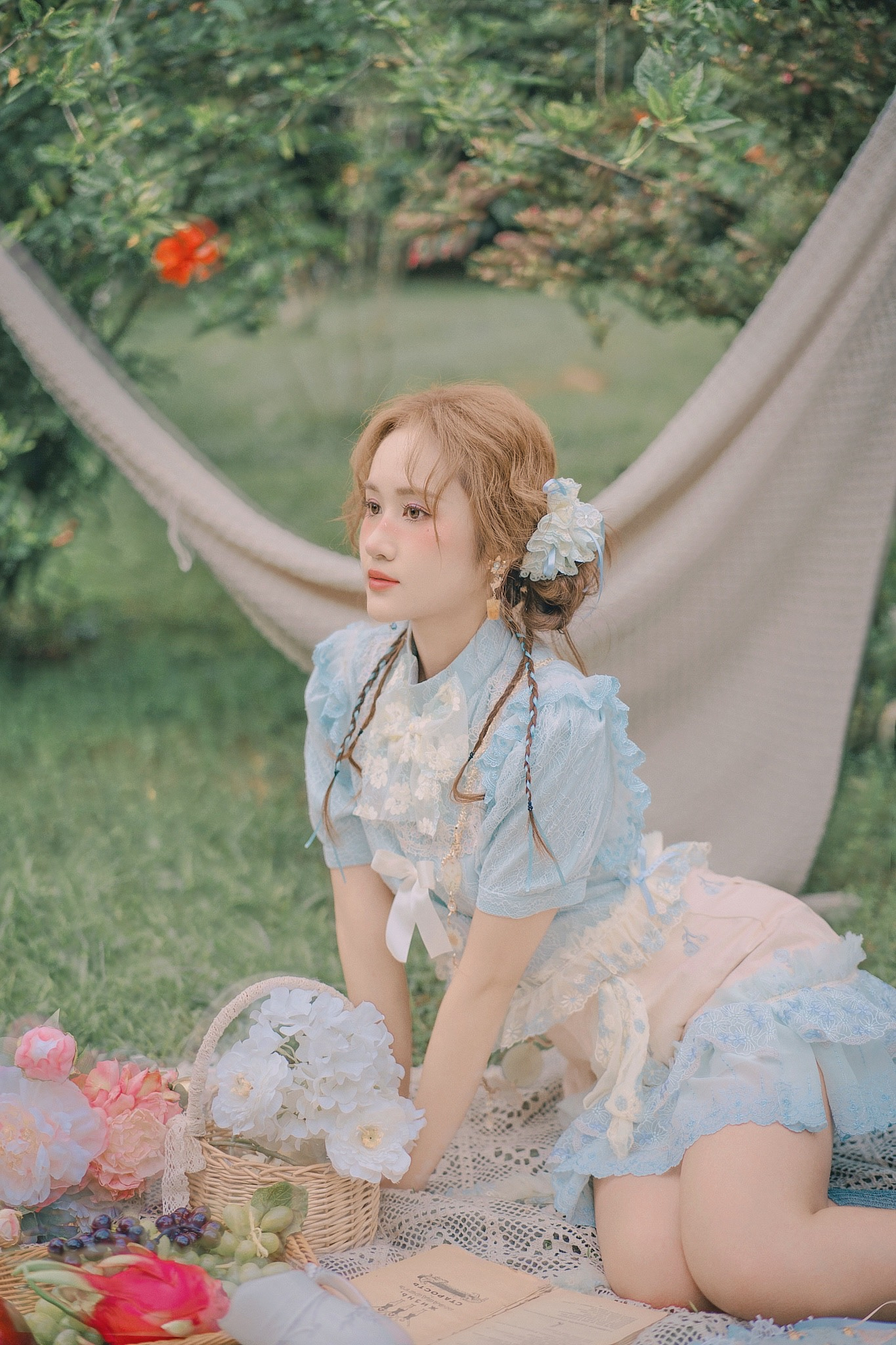 Spritz in the Summer Myosotis Asymmetrical Earrings