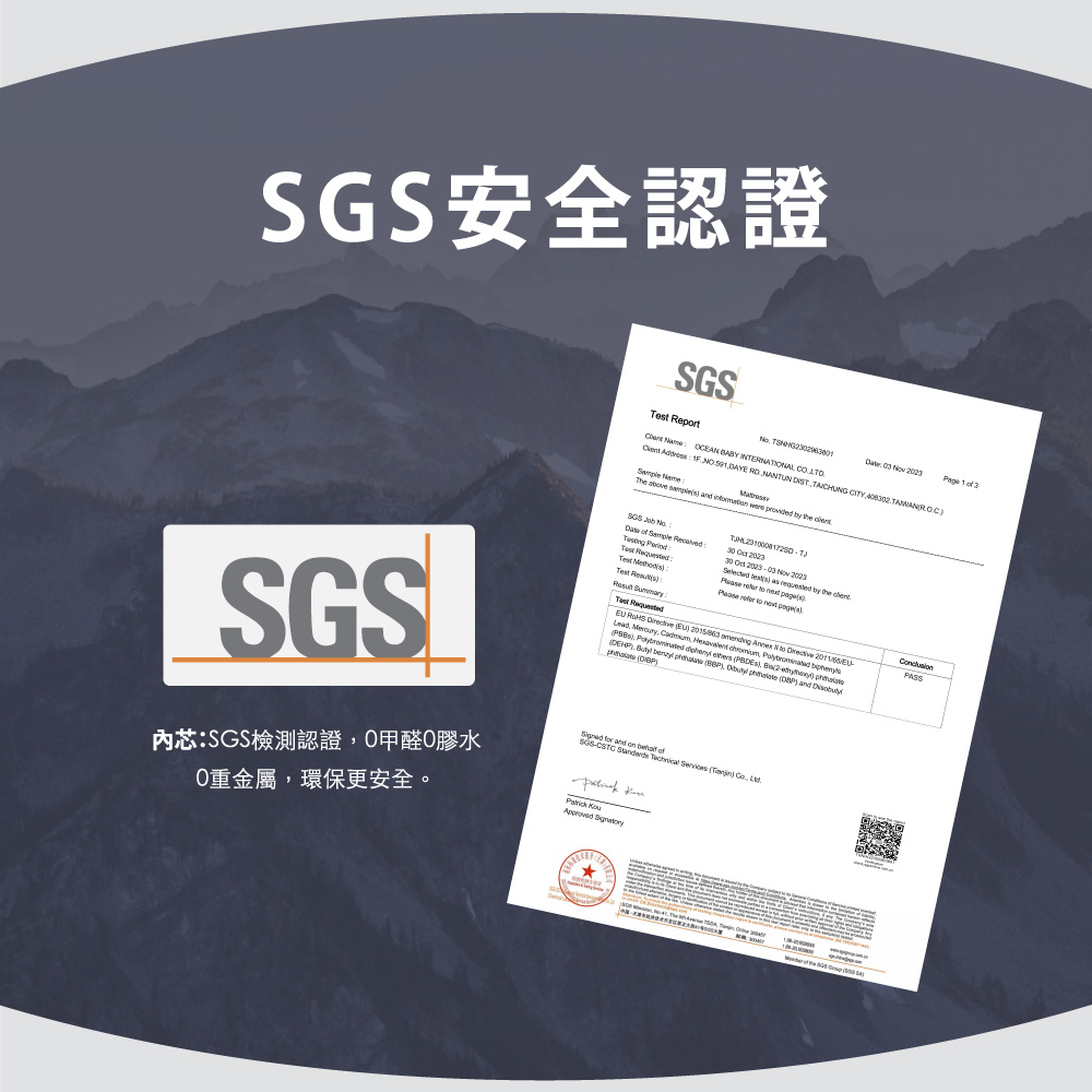 SGS安全認證證書