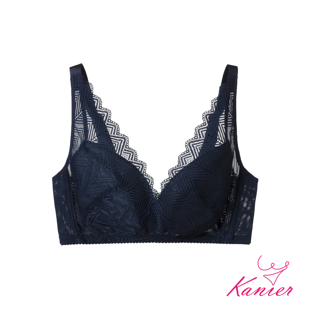 【Kanier卡妮兒】微光晝夜 無鋼圈機能型內衣【1302 墨光藍 -S / M / L / XL / 2XL / 3XL】