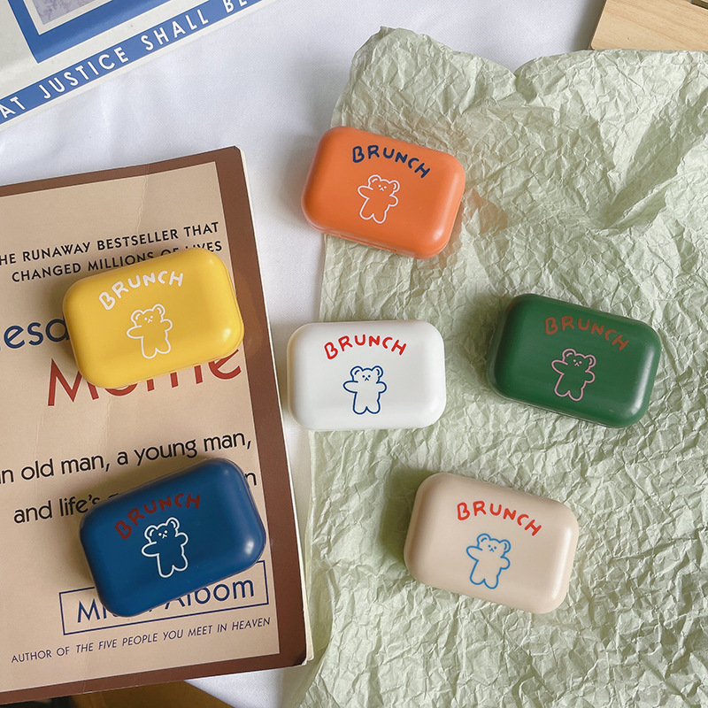 《4461》日系簡約小熊隱形眼鏡盒