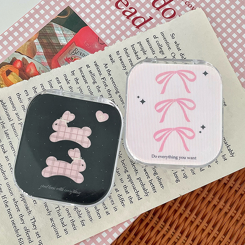 《4463》ins風蝴蝶結兔子隱形眼鏡盒