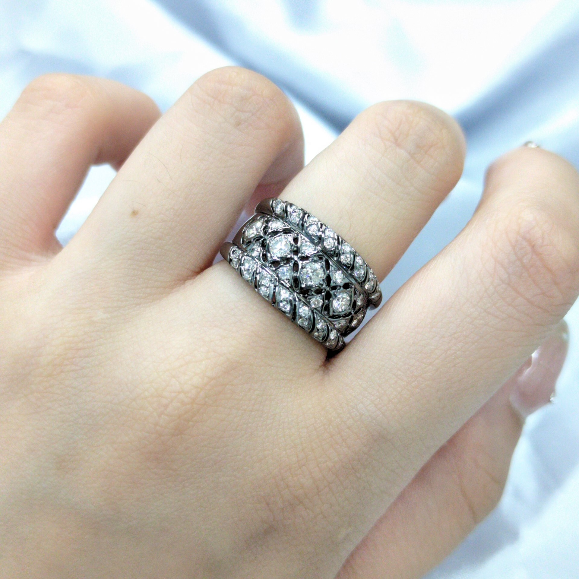 18K Black Gold 0.70ct Diamond Ring