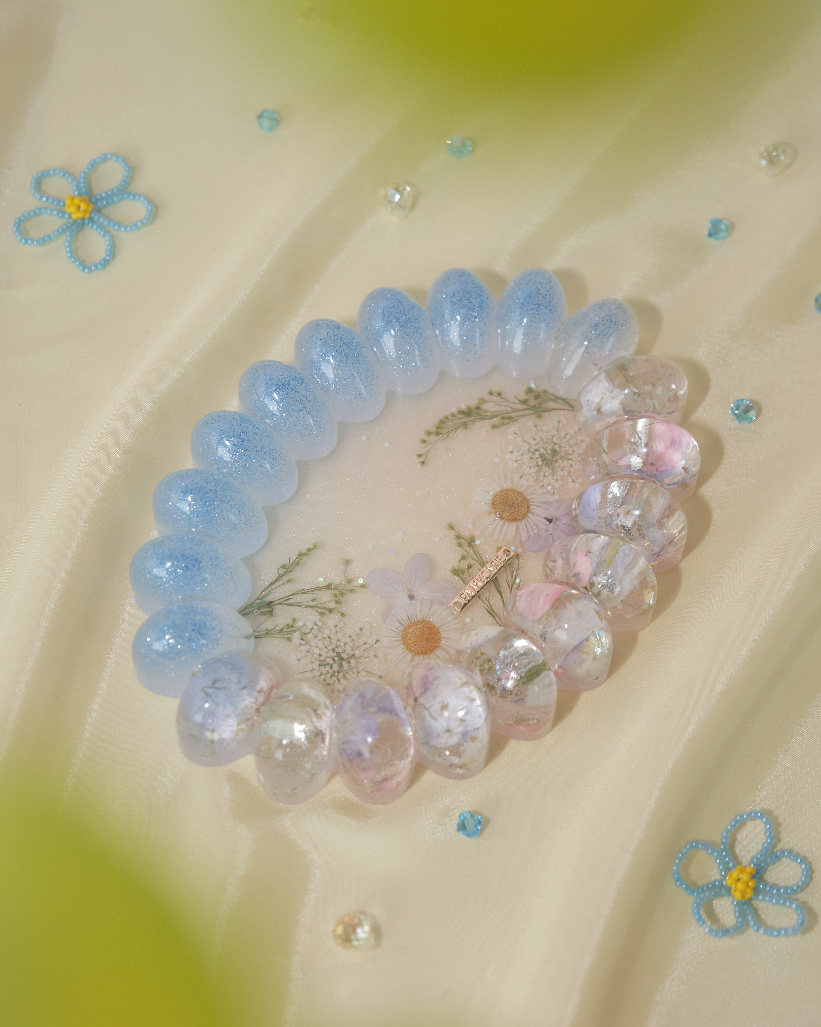 Daisy Summer Ripples Pressed Flower Accessories Plate