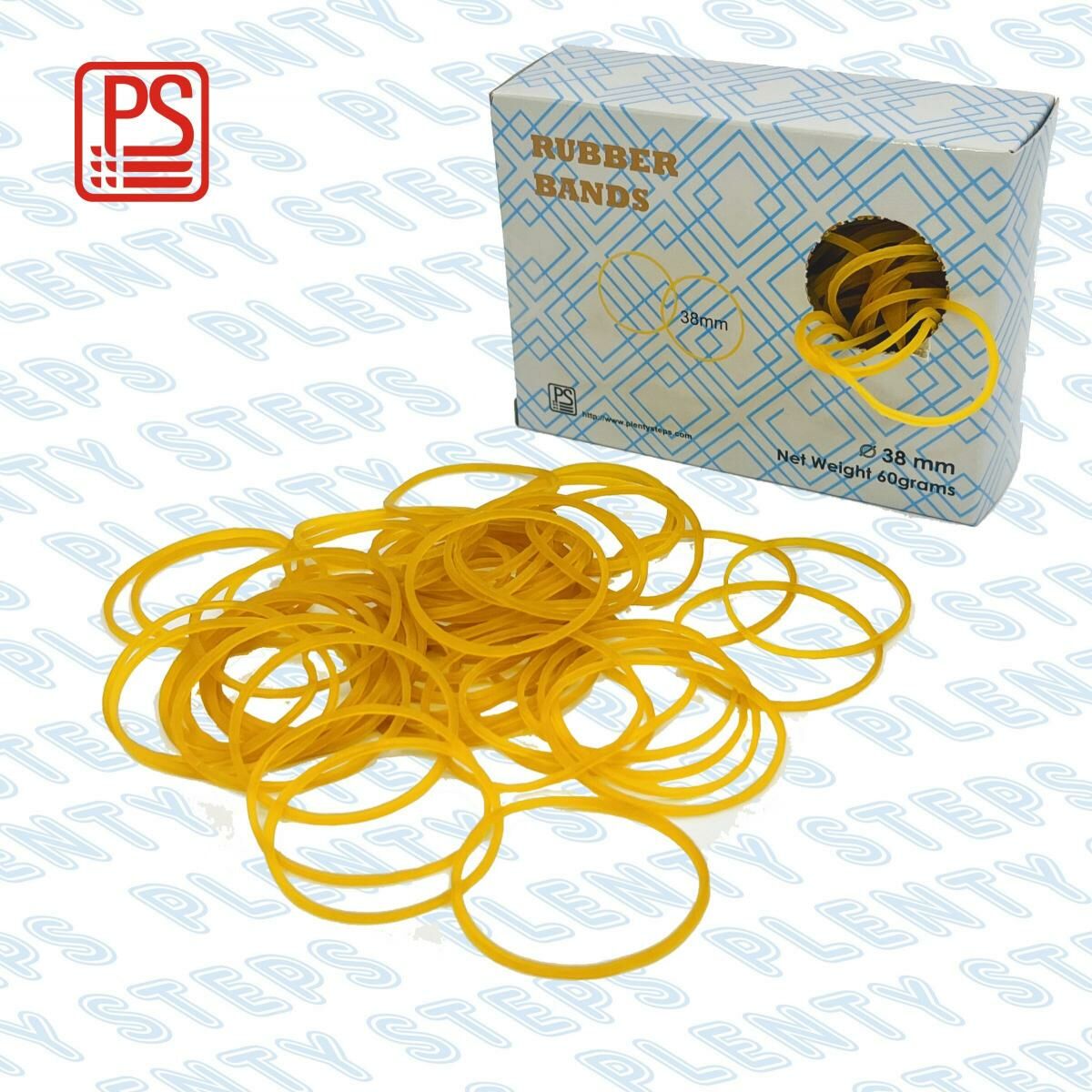 多致紙品 - PS 盒裝 純色 1-1/2吋 橡皮圈/橡筋 - 1 盒裝