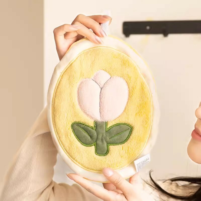 擦手巾∣自然系列 粉色鬱金香∣FOHO