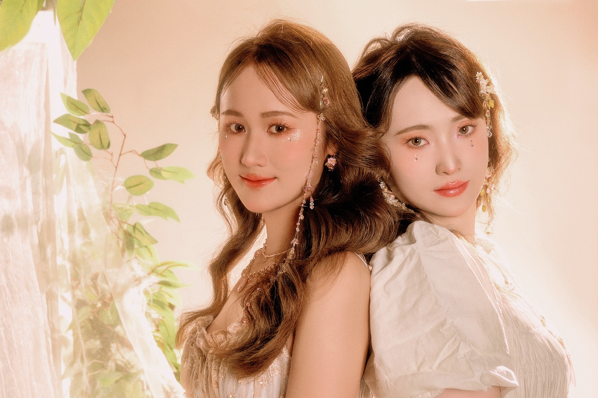 Honey Harvest Ribbon Ear Cuff and Drop Earring Set