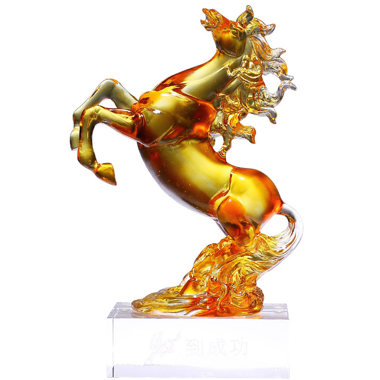琉璃馬擺件｜馬到成功一馬當先 走馬上任開業開市高檔禮品首選