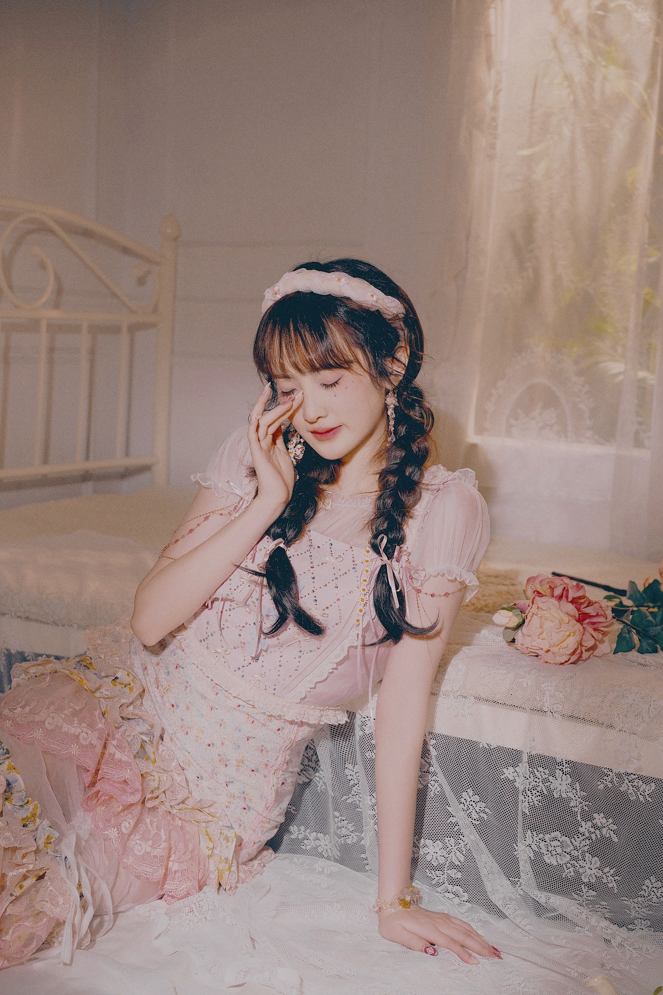 Swirling Sea Braided Chiffon Hairband