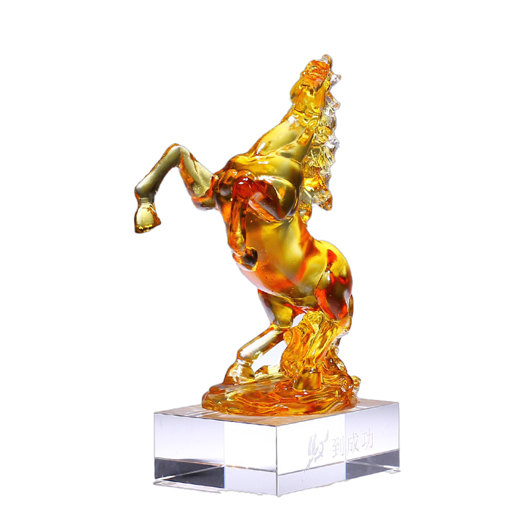 鹿港窯禮品館│琉璃馬擺件 馬到成功/一馬當先/走馬上任 桌面工藝品 開業開市禮品 辦公室裝飾品 高檔禮品