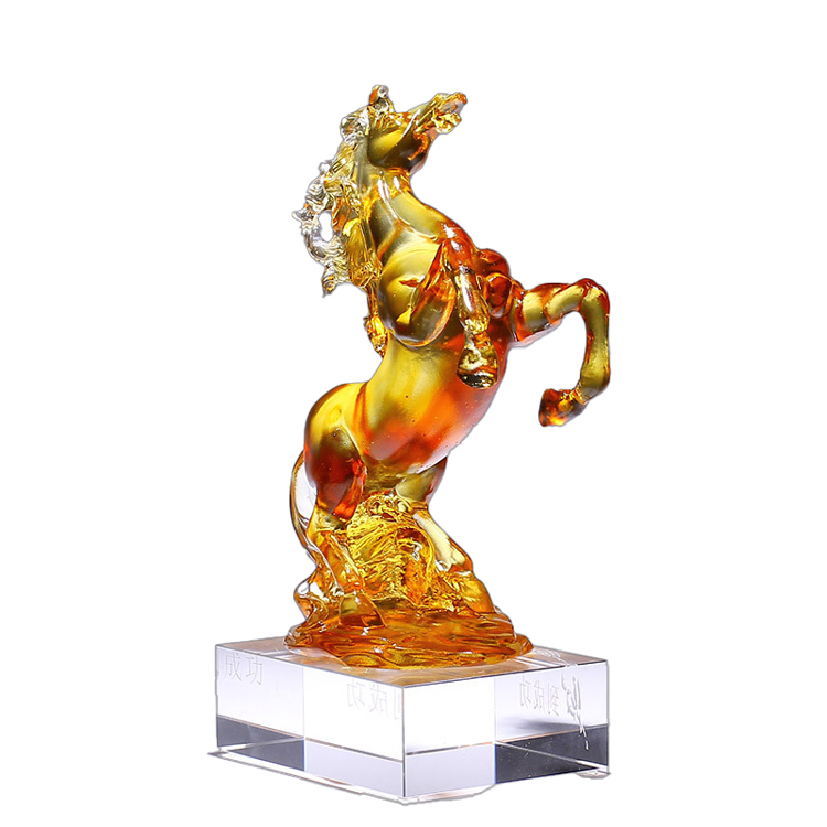 鹿港窯禮品館│琉璃馬擺件 馬到成功/一馬當先/走馬上任 桌面工藝品 開業開市禮品 辦公室裝飾品 高檔禮品