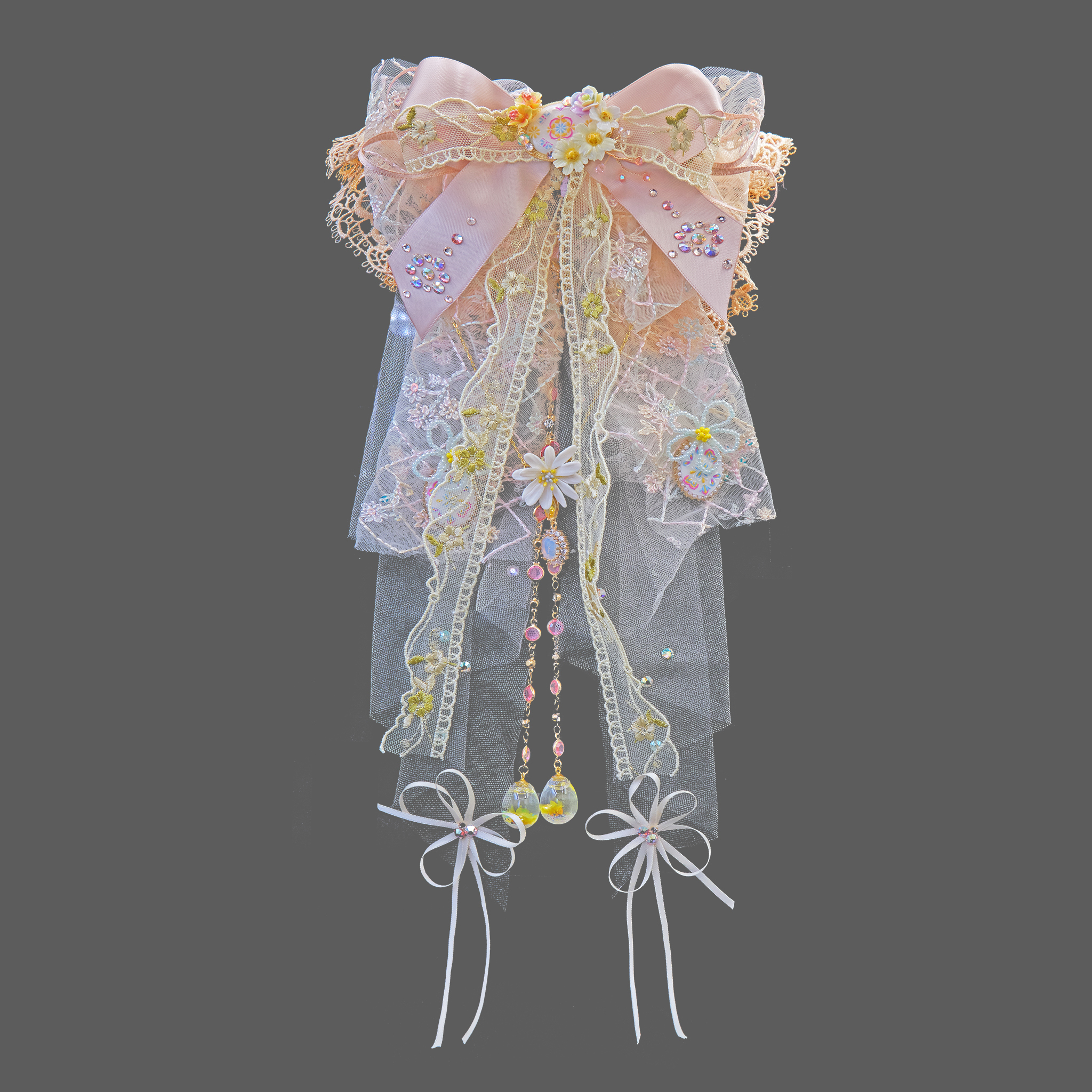 Buzzed Sunset Detachable Bow Hair Clip Set